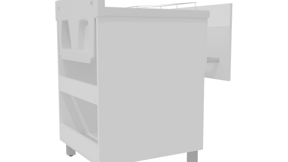 Stylish Modern Office Cabinet 3D - Professional 3D Model Render 7