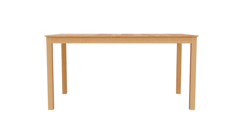 Stylish Wooden Dining Table 3D Model - Professional 3D Model Render 5