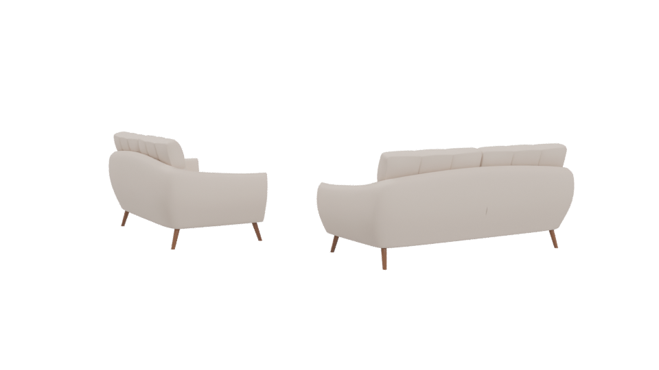 Elegant Modern Sofa Set 3D Model - Professional 3D Model Render 4