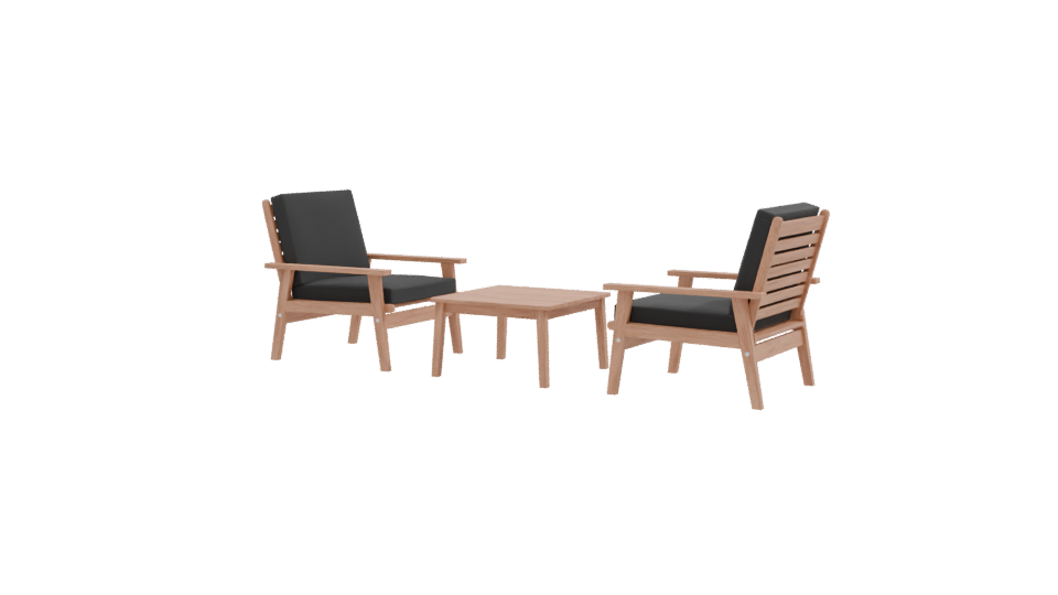 Contemporary Outdoor Lounge Chair 3D Model - Professional 3D Model Render 9