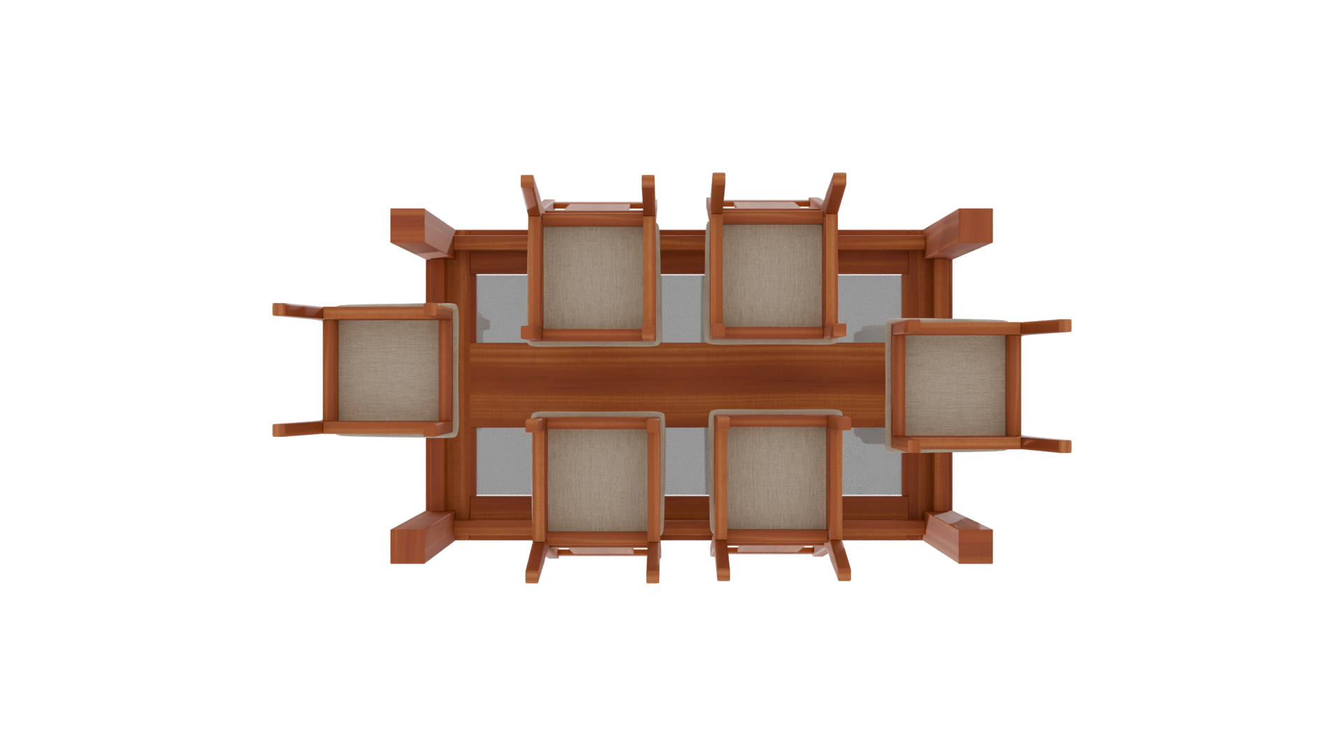 JGO COM SISAL RECT CANELA  6SILLAS