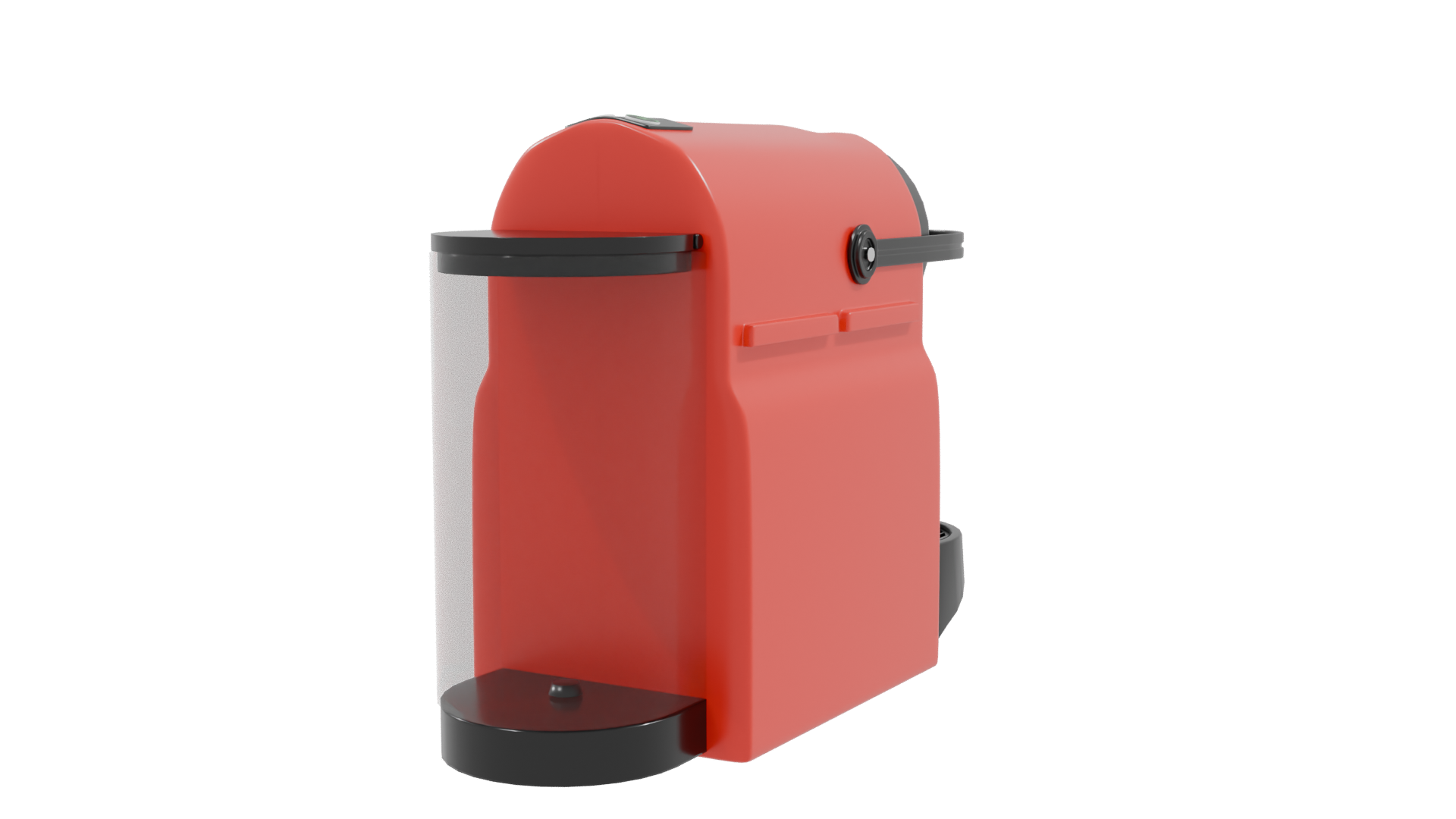 Compact Modern Coffee Machine 3D - Professional 3D Model Render 9