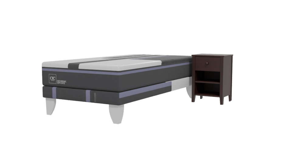 Modern Bed and Nightstand 3D - Professional 3D Model Render 12