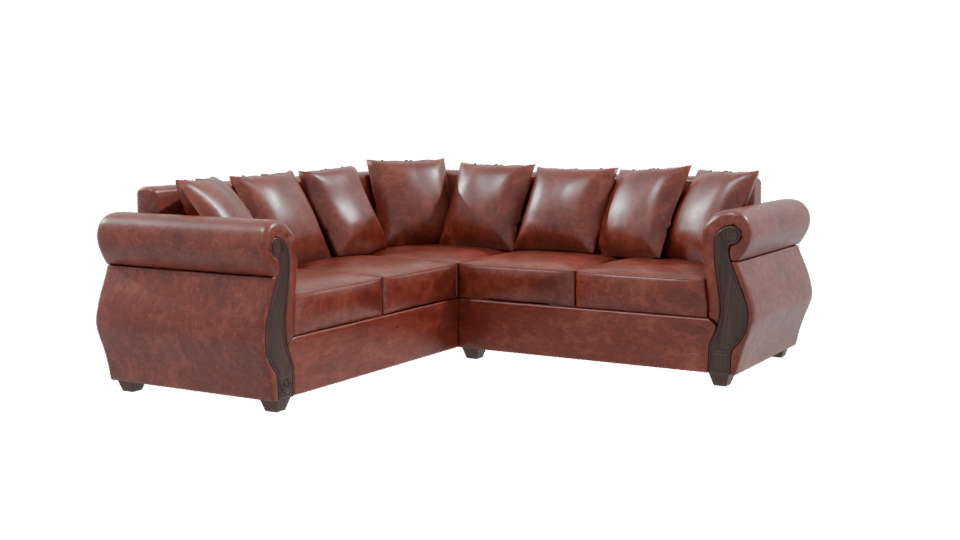 Vintage Leather Sofa Model 3D - Professional 3D Model Render 9