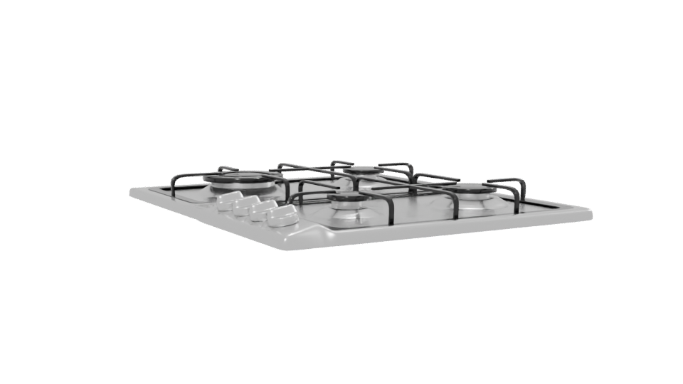 Sleek Gas Cooktop Model 3D - Professional 3D Model Render 13