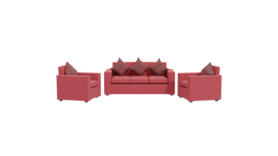 Stylish Fabric Sofa Set 3D - Professional 3D Model Render 11