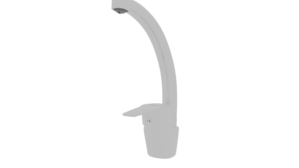 Sleek Kitchen Faucet 3D Model - Professional 3D Model Render 3