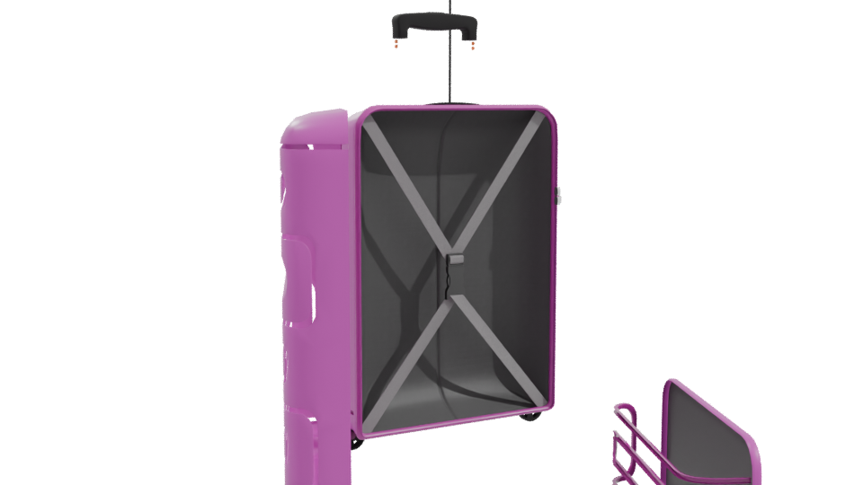 Stylish Pink Luggage Model - Professional 3D Model Render 10