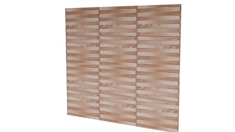 Stylish Wooden Floor Panel 3D - Professional 3D Model Render 12