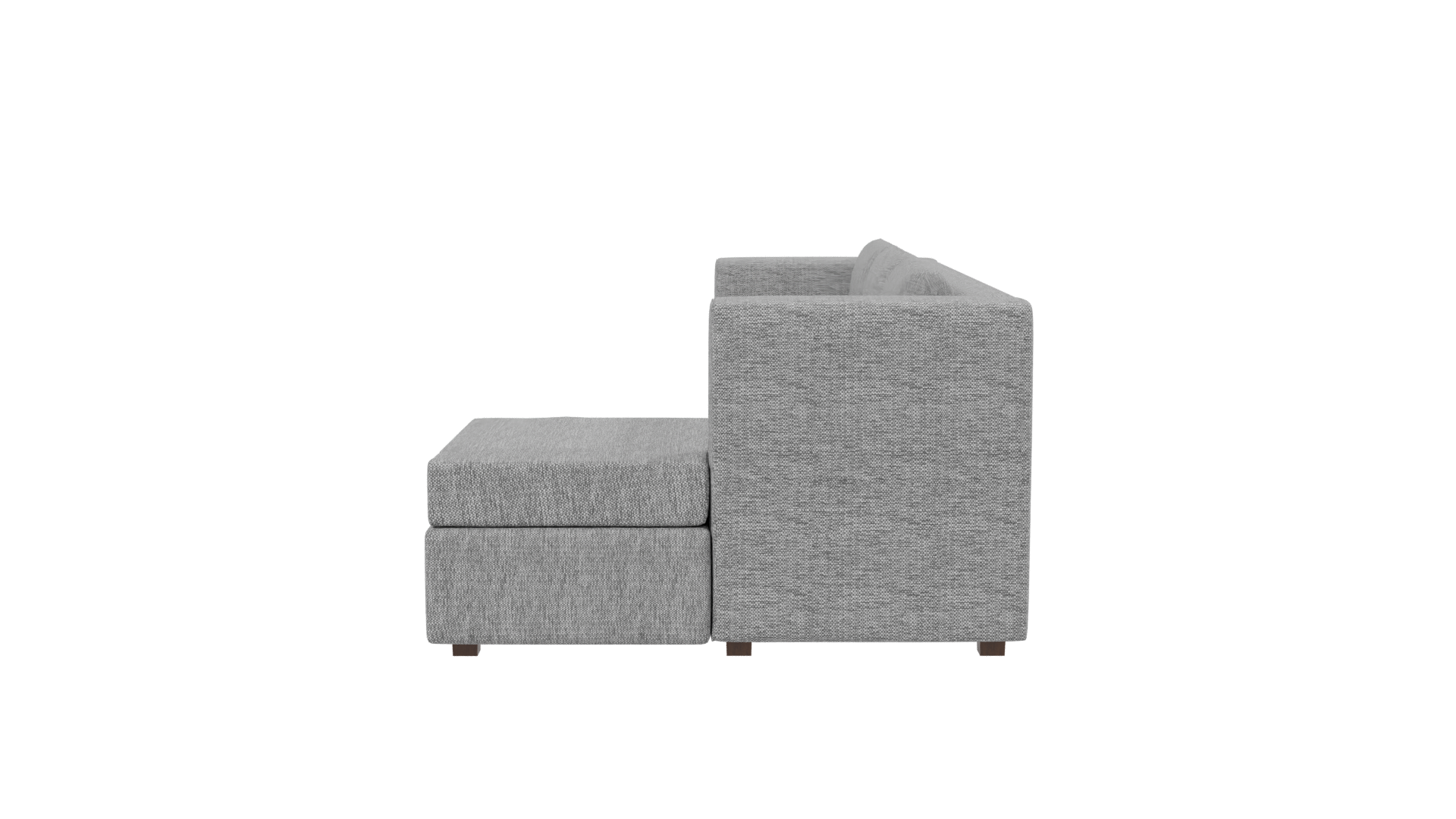 Contemporary L-Shaped Fabric Sofa 3D Model - Professional 3D Model Render 2