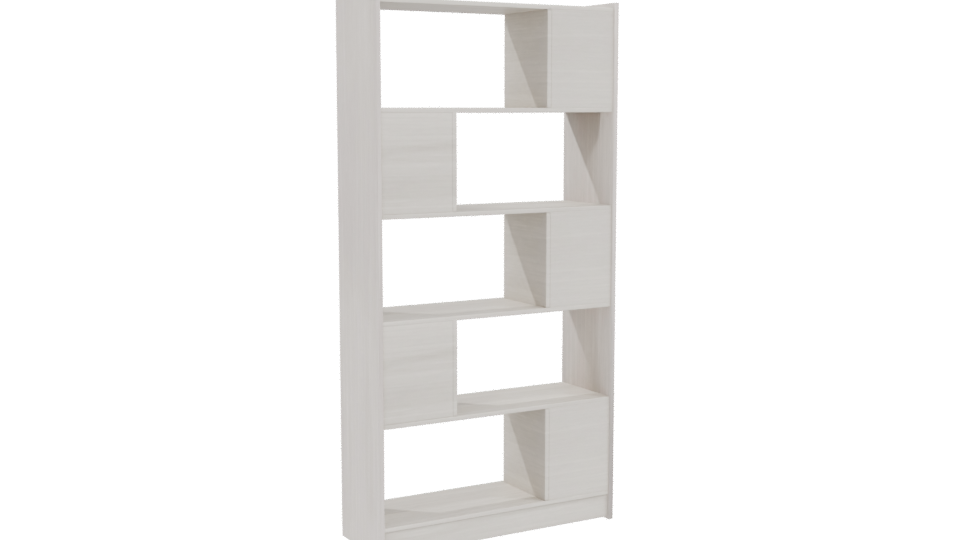Stylish Modern Bookshelf 3D - Professional 3D Model Render 4
