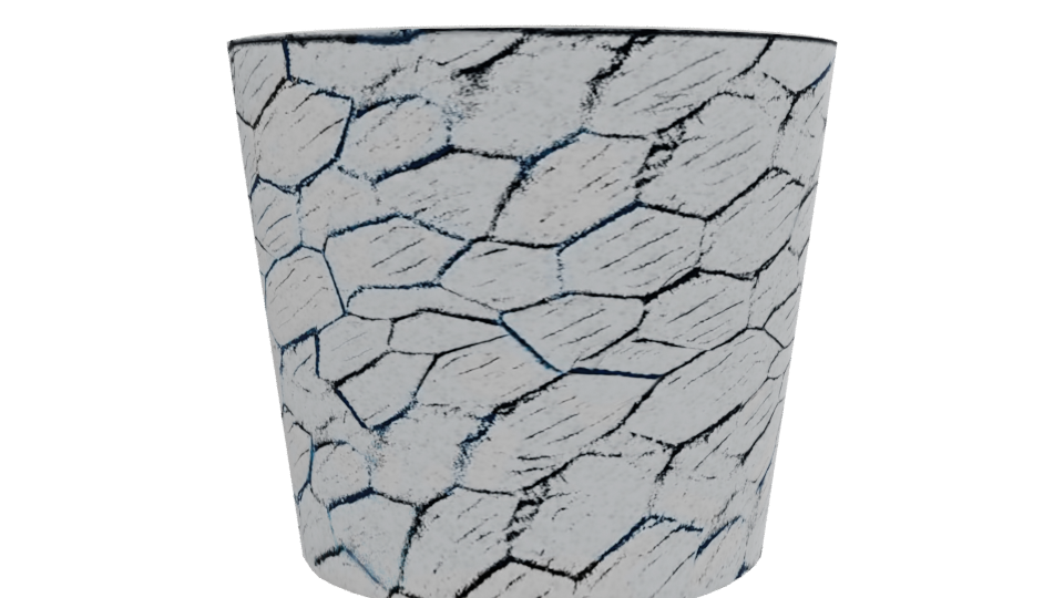 Textured Stone Planter Model - Professional 3D Model Render 12