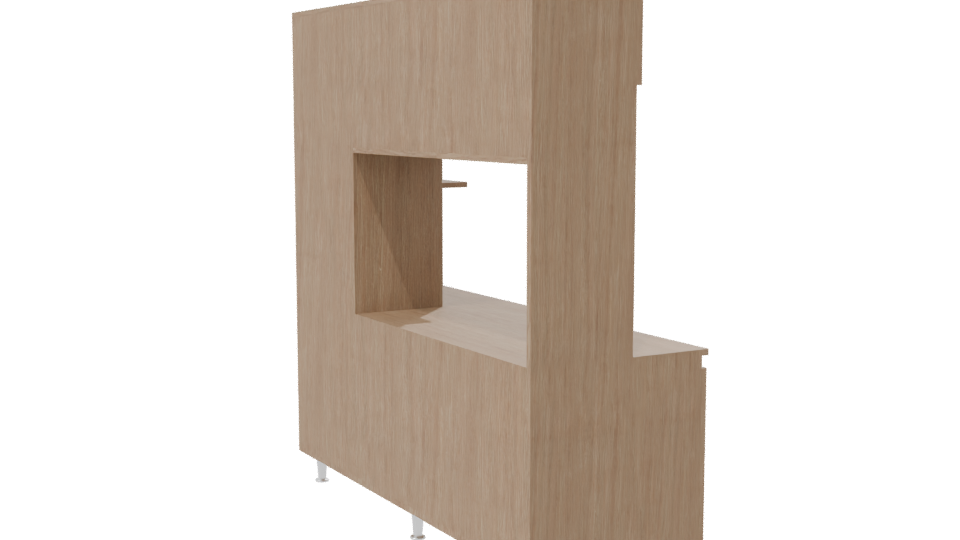 Modern Wooden Cabinet 3D Model - Professional 3D Model Render 7