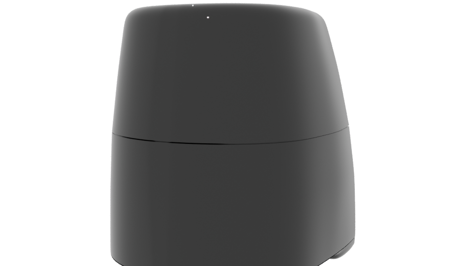 Stylish Black Air Fryer 3D Model for Kitchen Scenes - Professional 3D Model Render 6