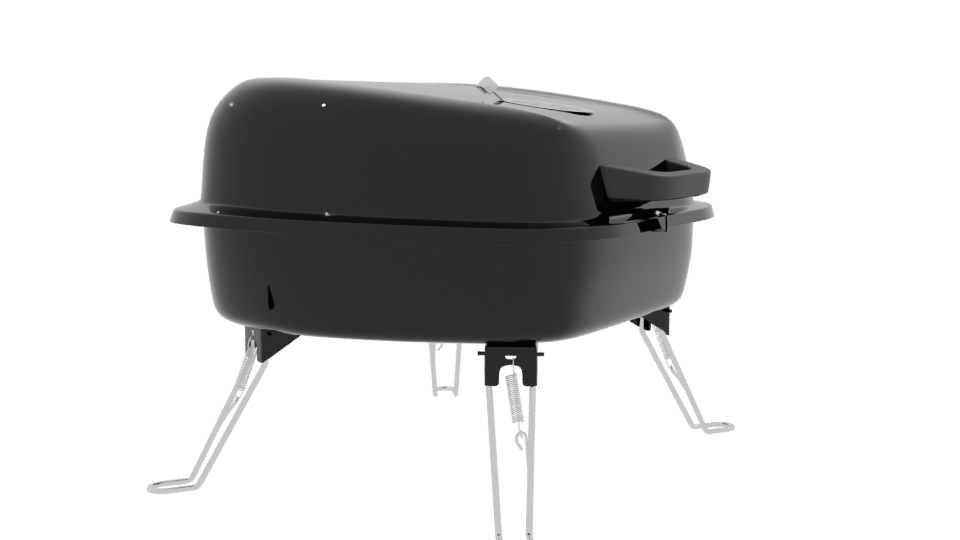 Compact Charcoal Grill Model 3D - Professional 3D Model Render 9