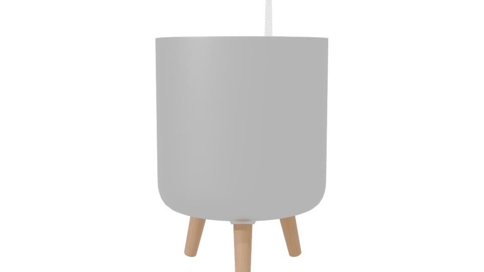 Stylish Metal Planter Pot 3D - Professional 3D Model Render 7