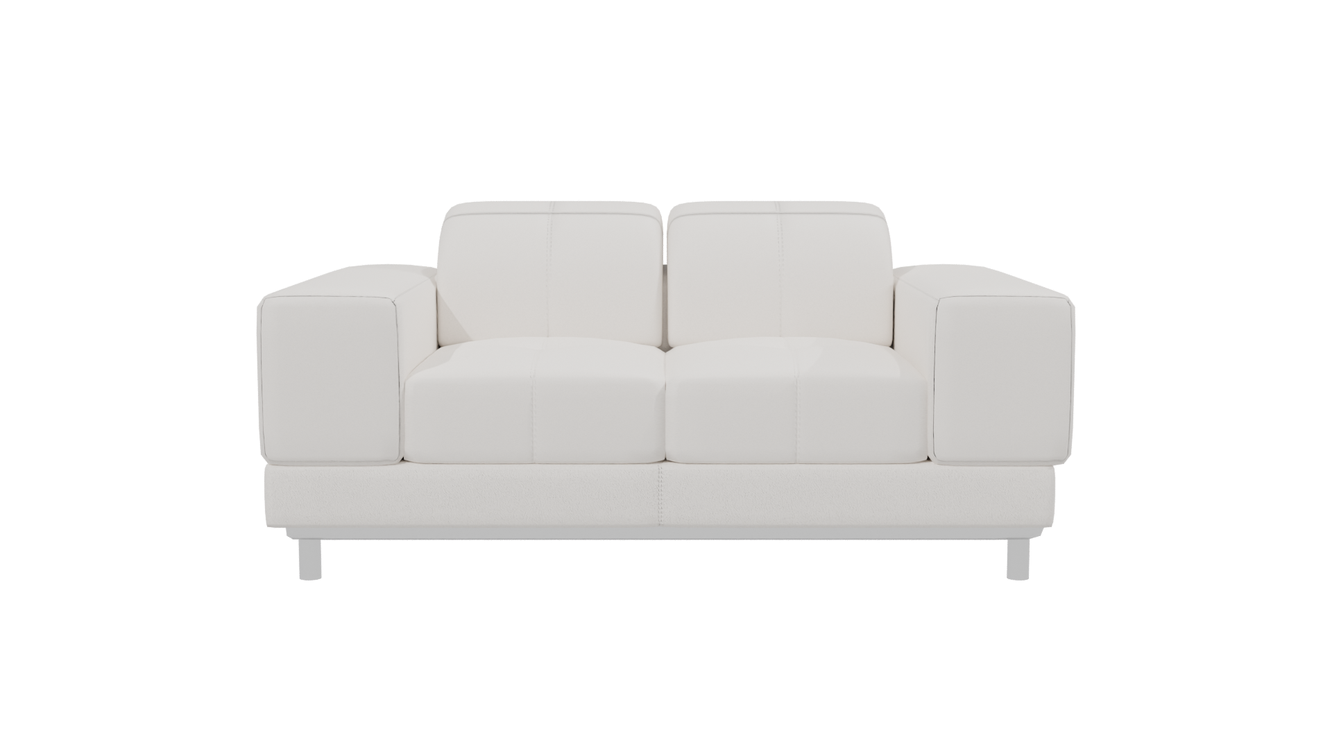 Elegant Minimalist White Sofa 3D Model - Professional 3D Model Render 2