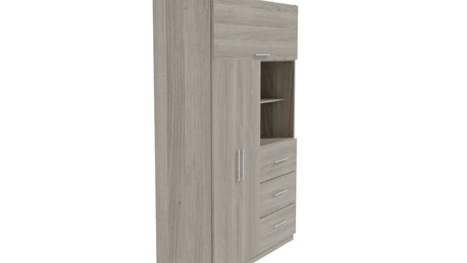 Contemporary Storage Cabinet 3D Model - Professional 3D Model Render 9