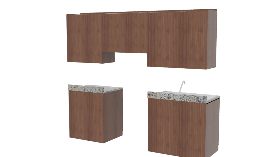 Stylish Kitchen Cabinet Set 3D - Professional 3D Model Render 6