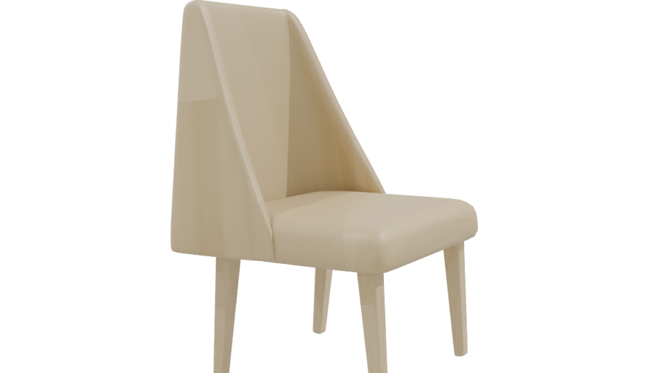 Minimalist Fabric Dining Chair 3D - Professional 3D Model Render 9