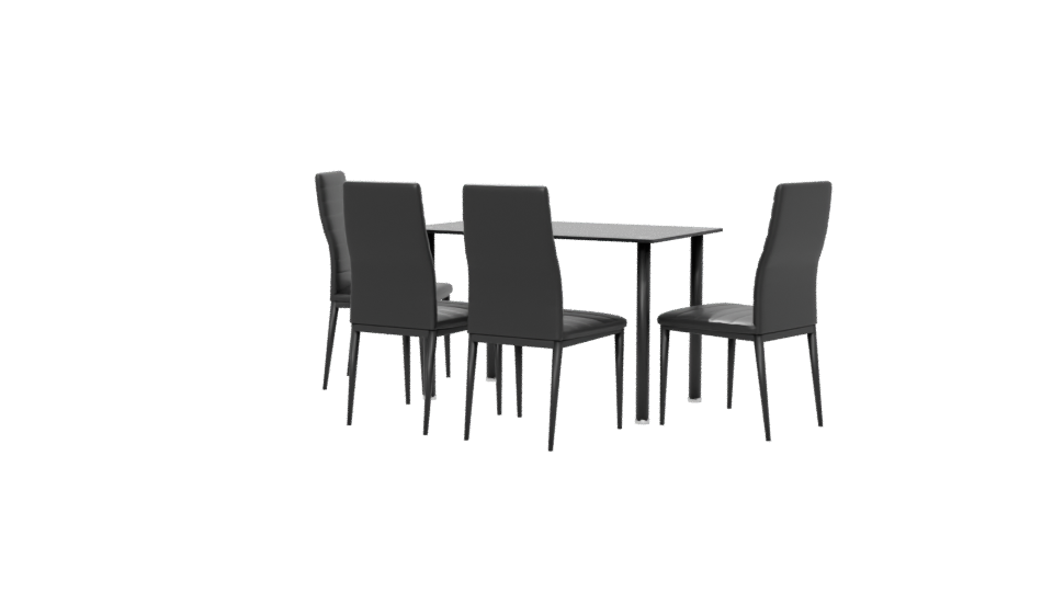 Stylish Modern Dining Set 3D - Professional 3D Model Render 6