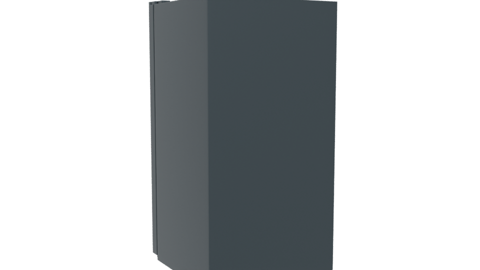 Sleek Double-Door Refrigerator Model - Professional 3D Model Render 4