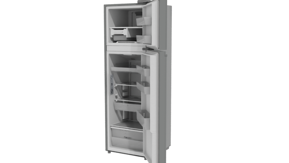 Realistic Household Refrigerator 3D Model - Professional 3D Model Render 12