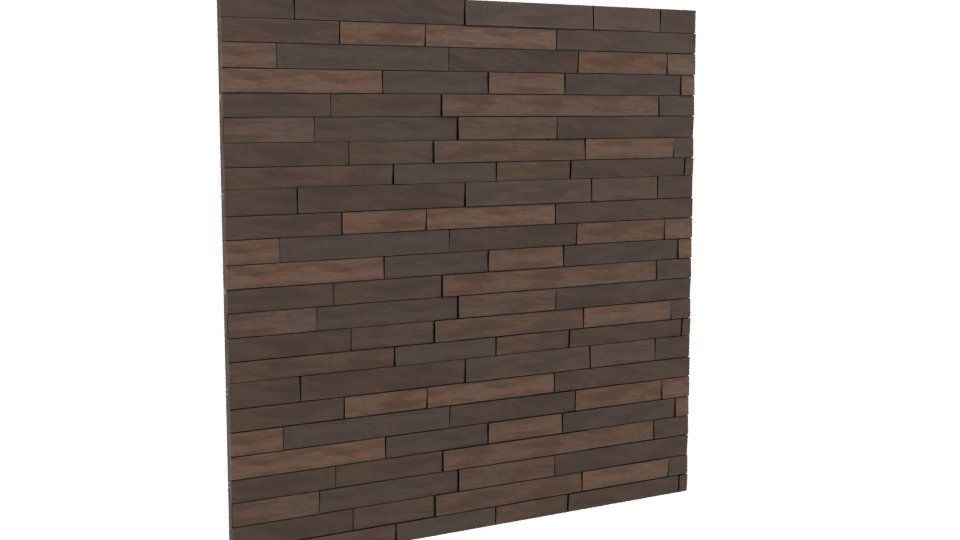 Stylish Rustic Wooden Wall Panel 3D Model - Professional 3D Model Render 10