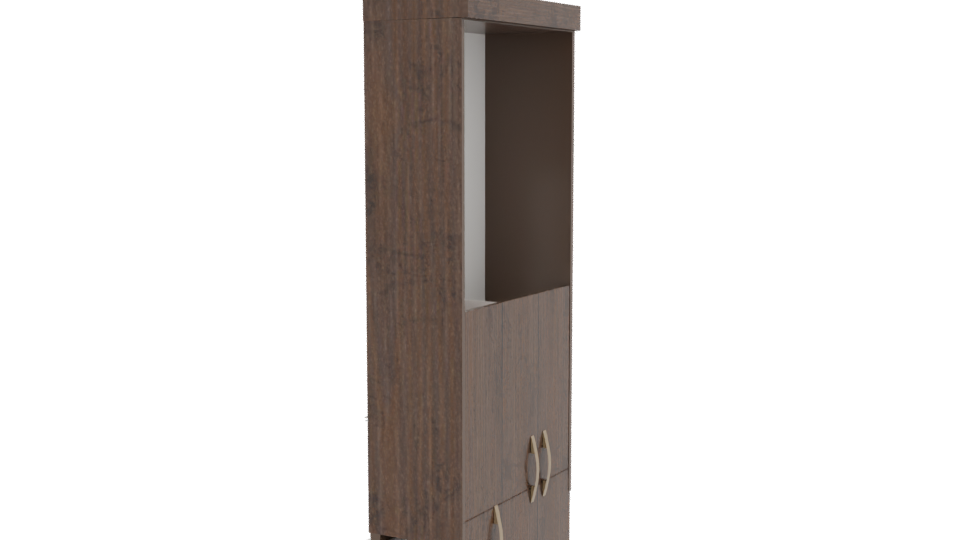 Elegant Wooden Wardrobe Model - Professional 3D Model Render 9