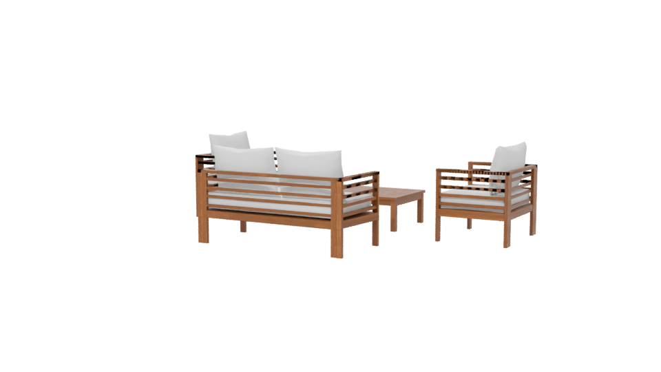 Stylish Outdoor Furniture Set 3D - Professional 3D Model Render 6
