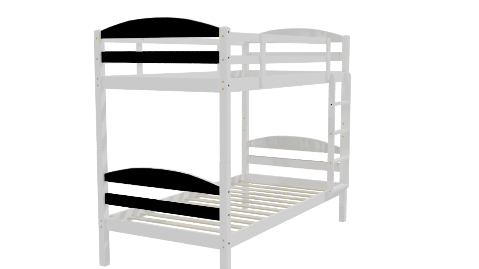 Stylish Two-Tiered Bunk Bed 3D - Professional 3D Model Render 9