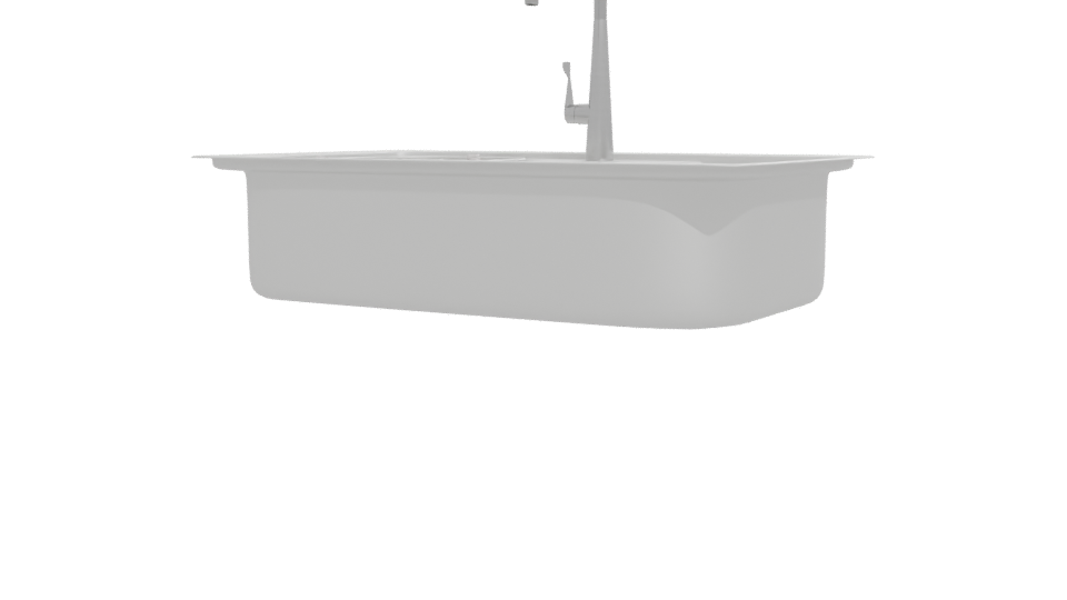 Sleek Stainless Steel Kitchen Sink 3D Model - Professional 3D Model Render 12