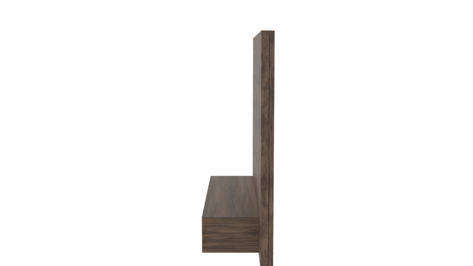 Stylish Wooden Media Unit 3D - Professional 3D Model Render 2