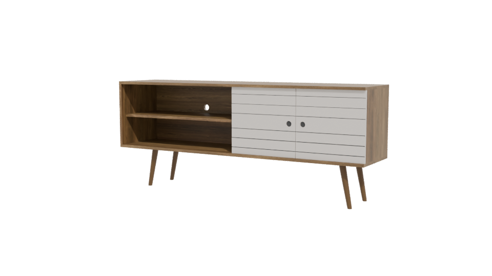 Stylish Wooden TV Stand 3D - Professional 3D Model Render 12