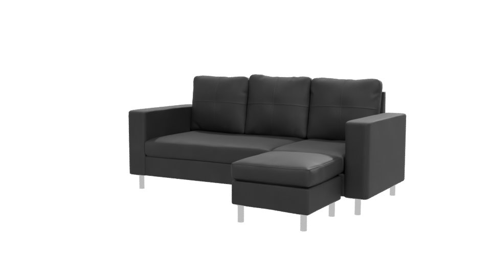 Stylish Modern L-Shaped Sofa 3D Model - Professional 3D Model Render 12