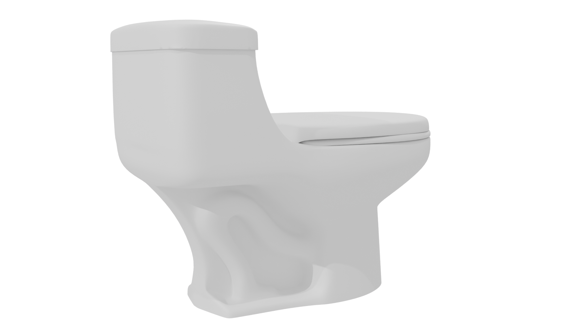 Sleek Modern Toilet 3D Model - Professional 3D Model Render 7