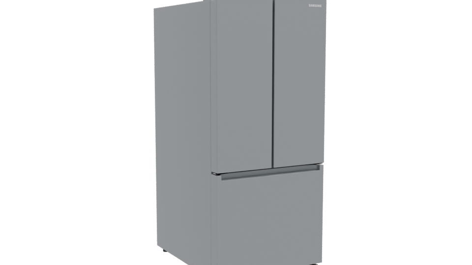 Sleek Stainless Steel French Door Refrigerator 3D Model - Professional 3D Model Render 10