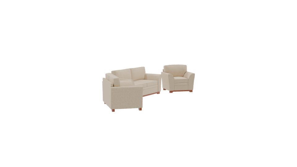 Elegant Sofa Seating Set 3D - Professional 3D Model Render 9