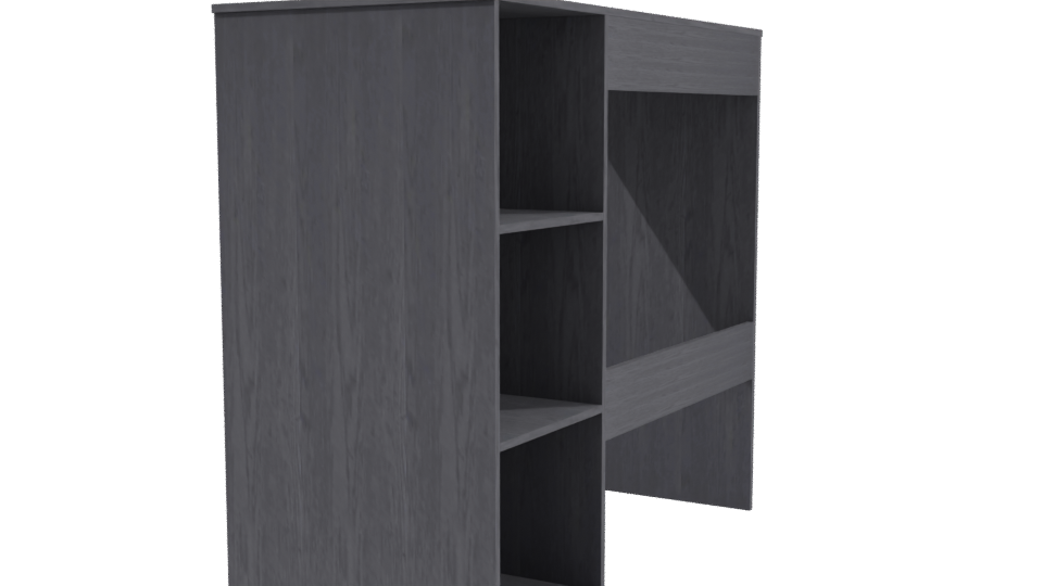 Contemporary Wooden Office Desk Model - Professional 3D Model Render 3