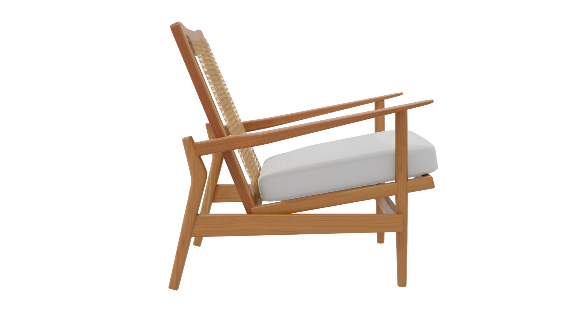 Elegant Rattan Lounge Chair 3D - Professional 3D Model Render 8