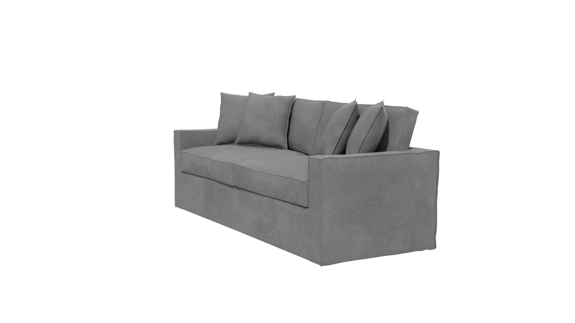 Stylish Modern Fabric Sofa 3D Model - Professional 3D Model Render 13