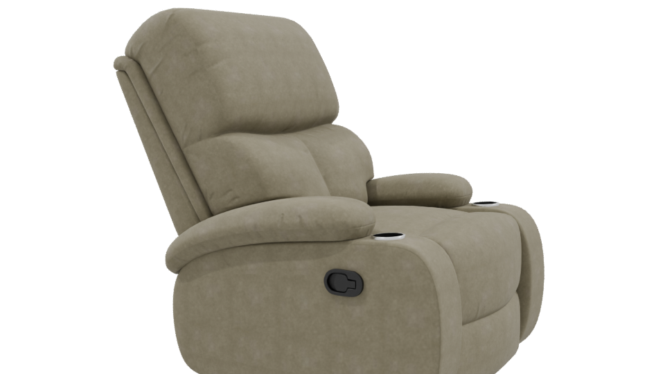 Stylish Reclining Sofa 3D Model - Professional 3D Model Render 9