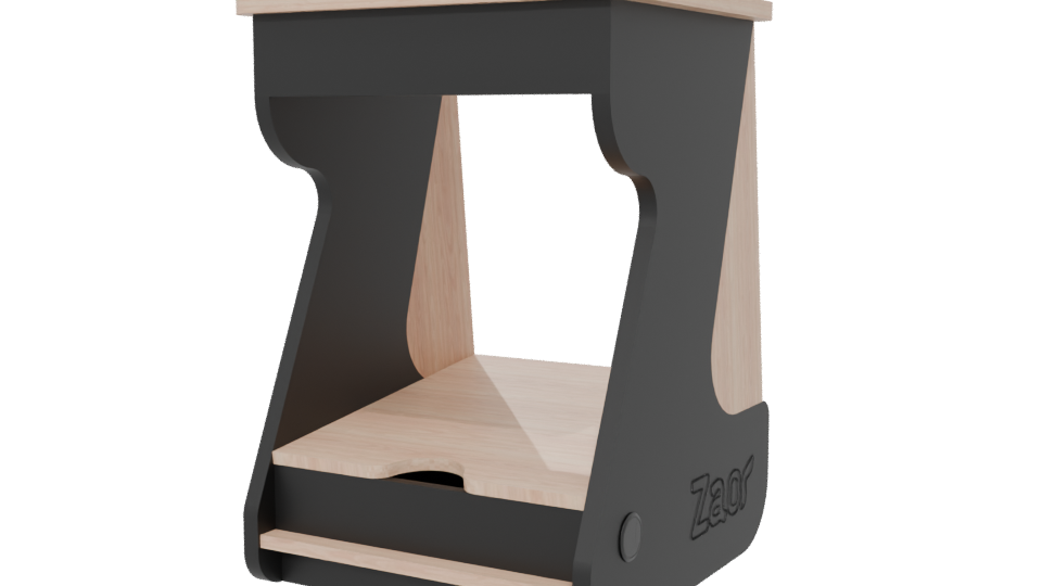 Stylish Minimalist Side Table - Professional 3D Model Render 6