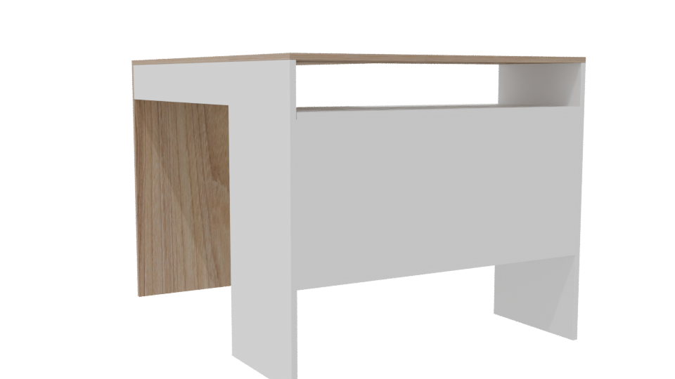 Stylish L-Shaped Desk Model - Professional 3D Model Render 7