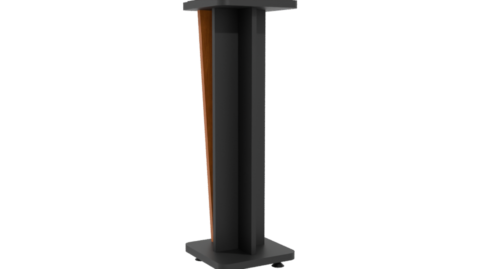 Contemporary Wooden Podium Model - Professional 3D Model Render 4