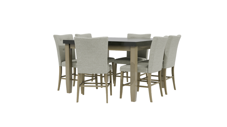 Stylish Dining Table Set 3D - Professional 3D Model Render 3