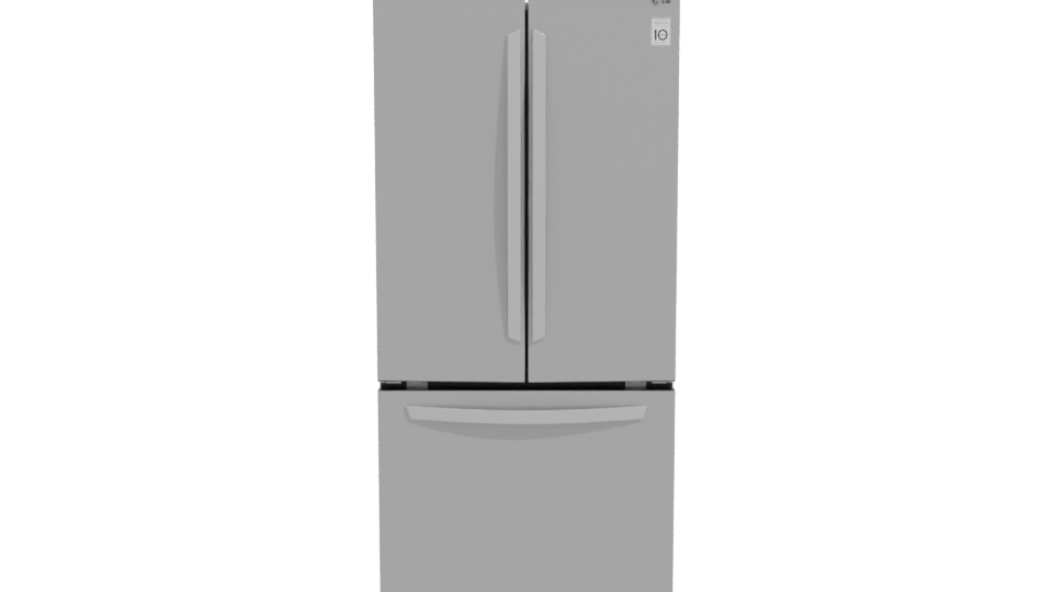 Sleek Stainless Steel Kitchen Refrigerator 3D Model - Professional 3D Model Render 11