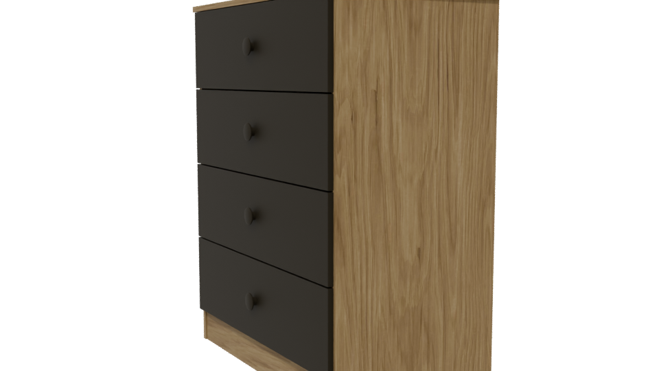 CEDENO 4-Drawer Modern Dresser 3D - Professional 3D Model Render 13