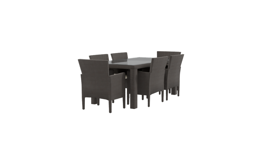 Elegant Outdoor Dining Set 3D - Professional 3D Model Render 9
