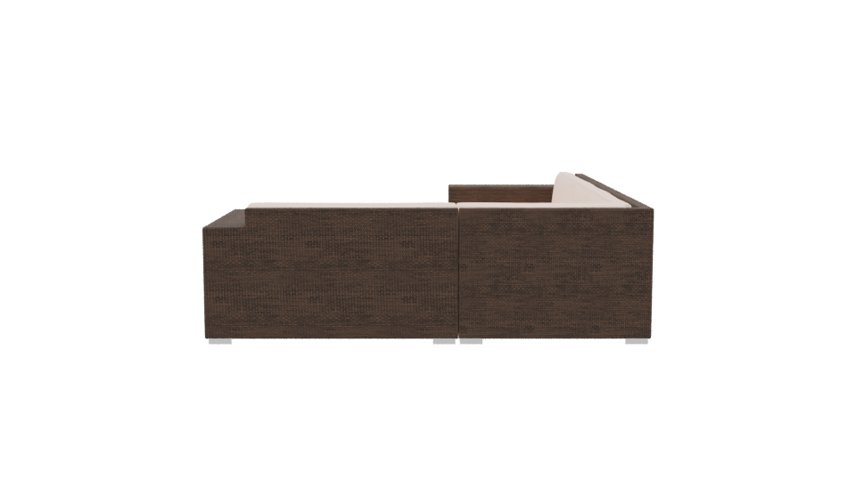 Modern Outdoor Sectional Sofa 3D - Professional 3D Model Render 2